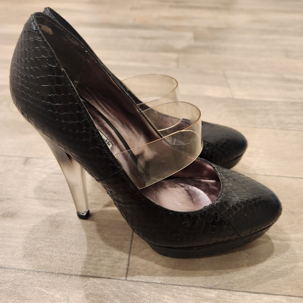 Charles David Shoes Platform Stiletto Vero Cuoio